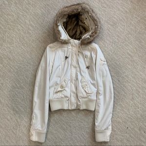 Abercrombie & Fitch Faux Fur Lined Hood Jacket